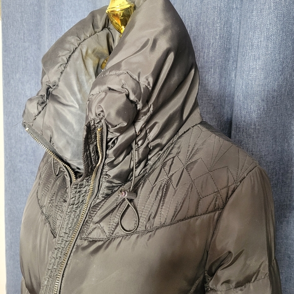 Sam Edelman Black Puffer Coat. Size SM Jacket Winter Three Quter Cabincore - Picture 8 of 11